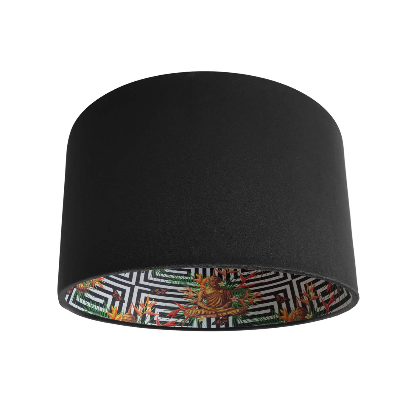 Spiritual Buddha Lamp shade in Black Velvet