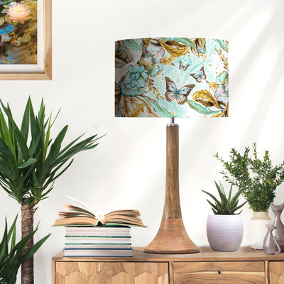 Boho Butterflies Cotton Lampshade with Mirror Gold