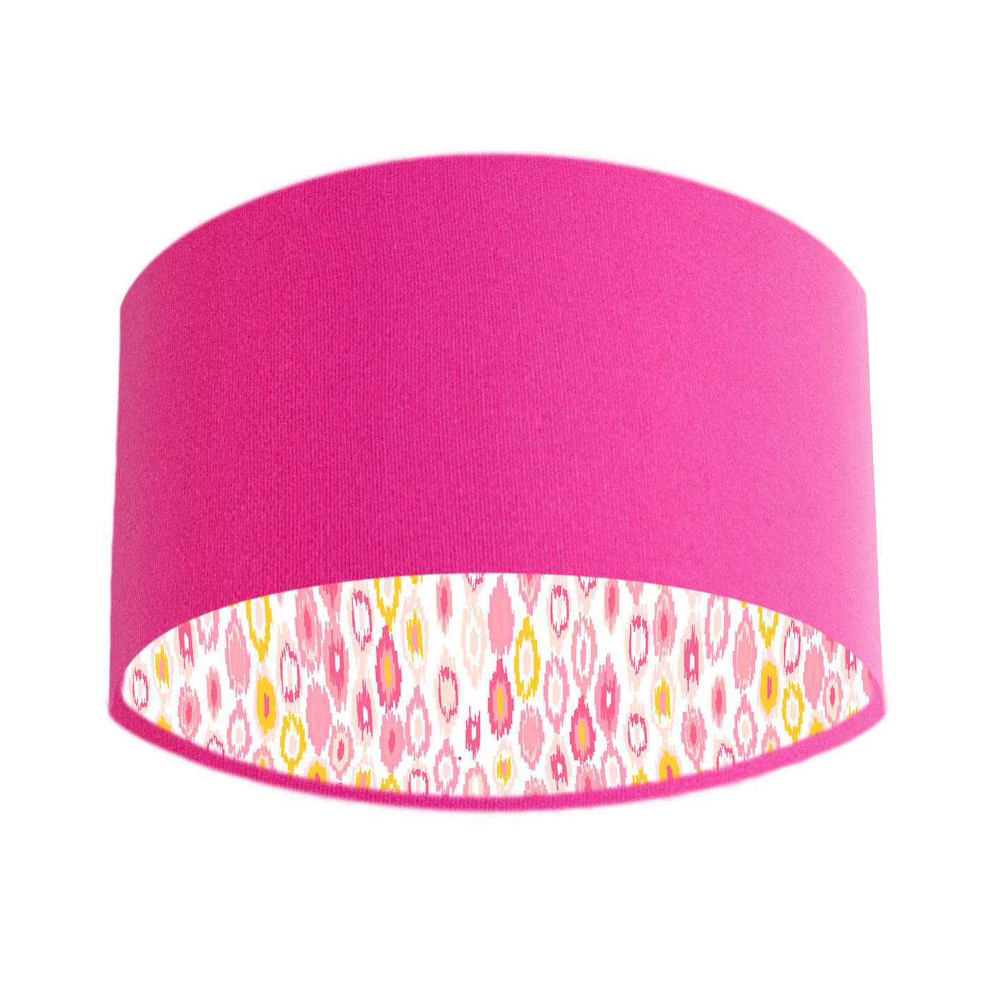 30cm hot pink cotton lampshade with ikat lining - lampshade on sale