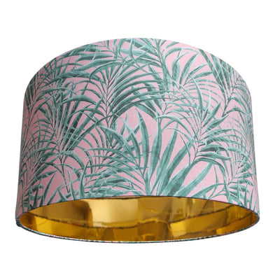 Palms Delight Lampshade with Mirror Gold Lining