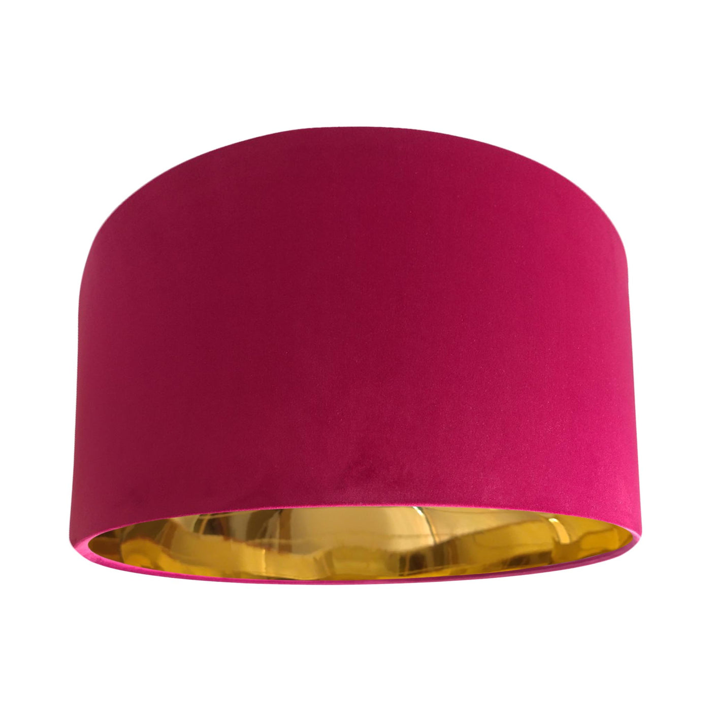 Red Claret Velvet Lampshade with Mirror Gold Lining