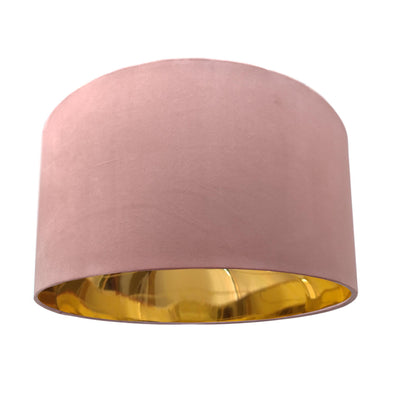 Antique Rose Pink Lamp shade with Mirror Gold Lining