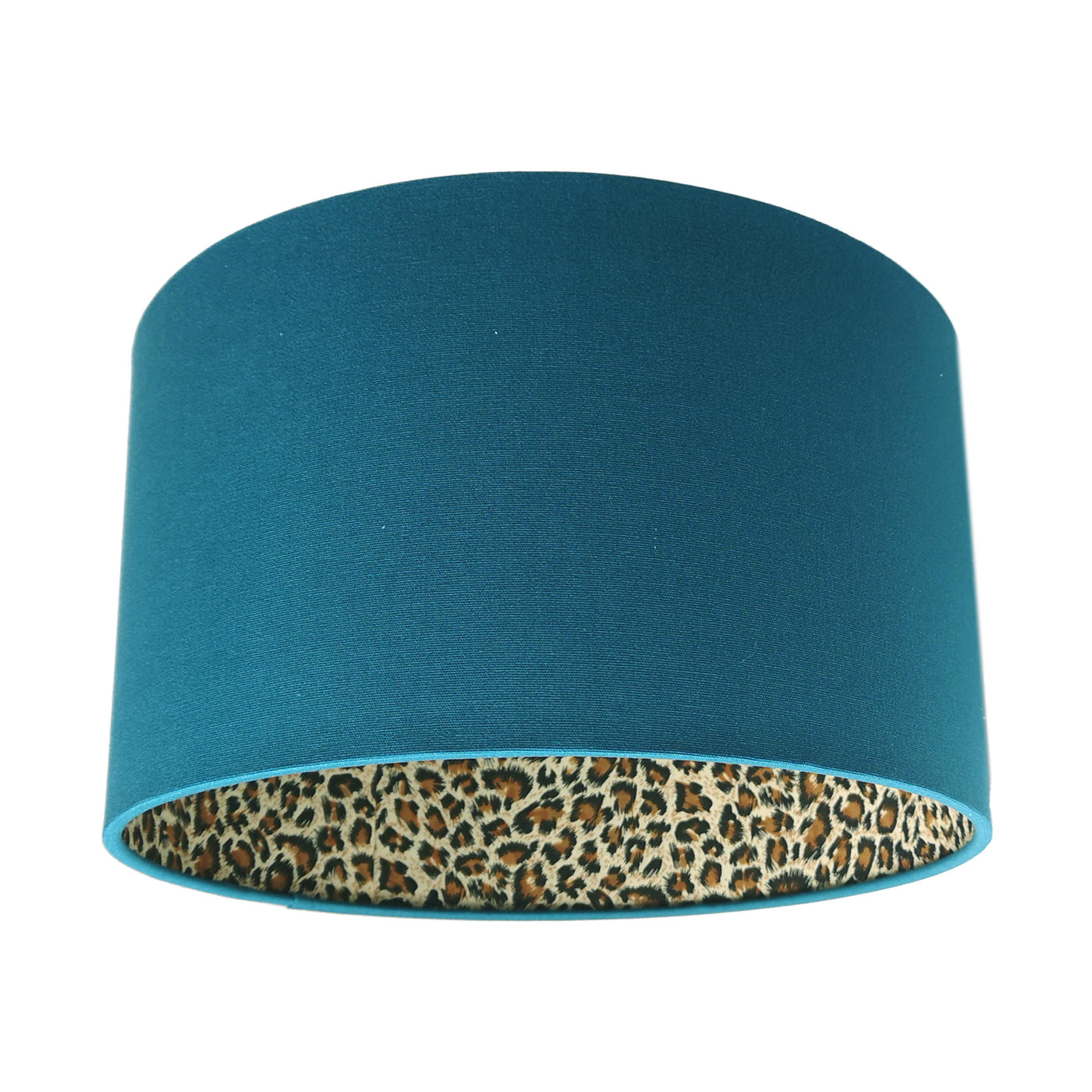 Teal Blue Cotton Light Shade with Leopard Lining