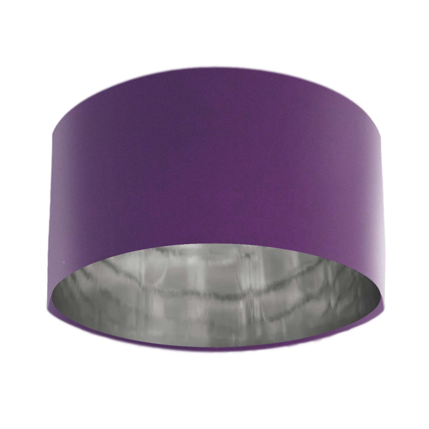 Amethyst Velvet Lampshade with Mirror Silver Lining