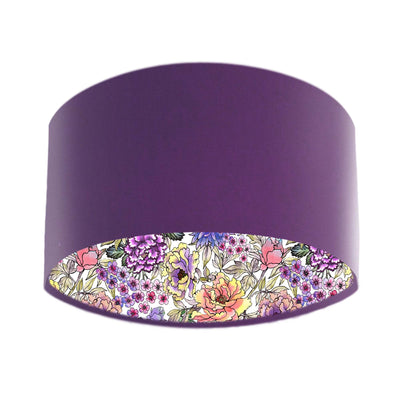 Summer Wildflower Lampshade in Amethyst Velvet