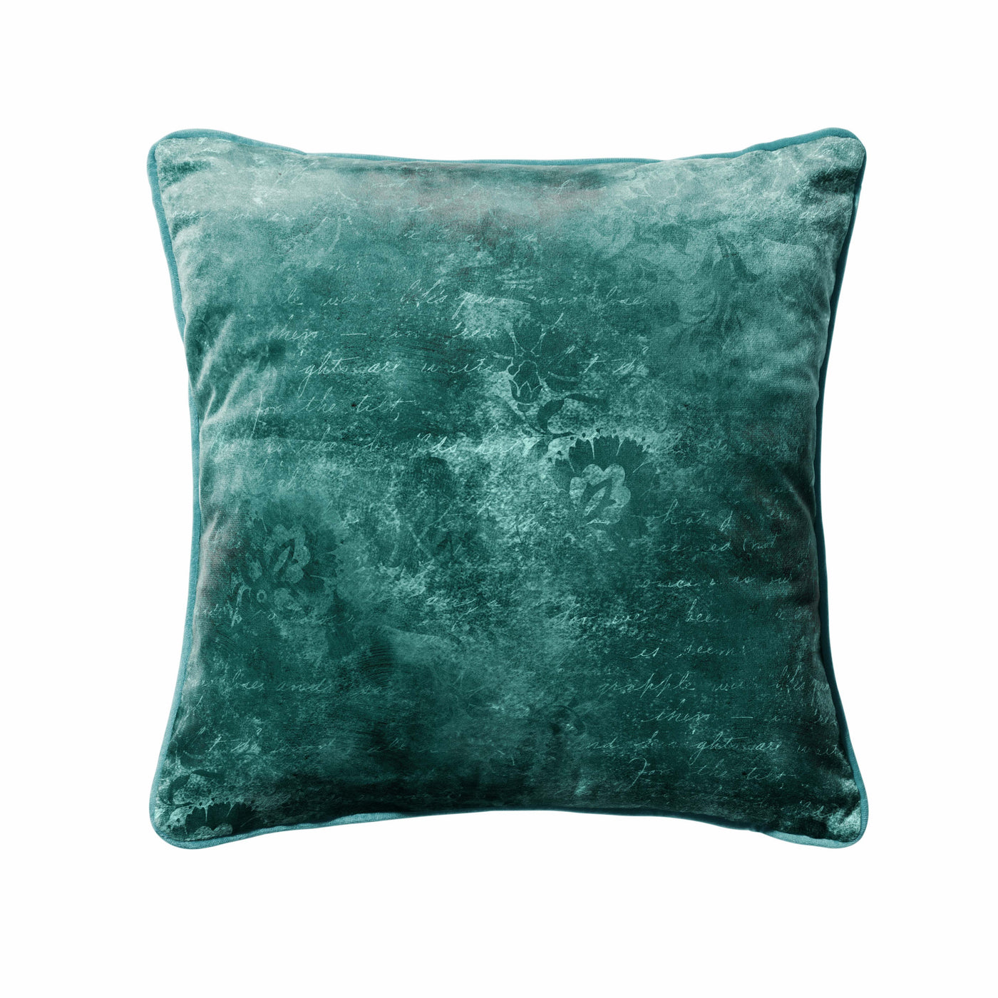 Green Distressed Velvet Cushion
