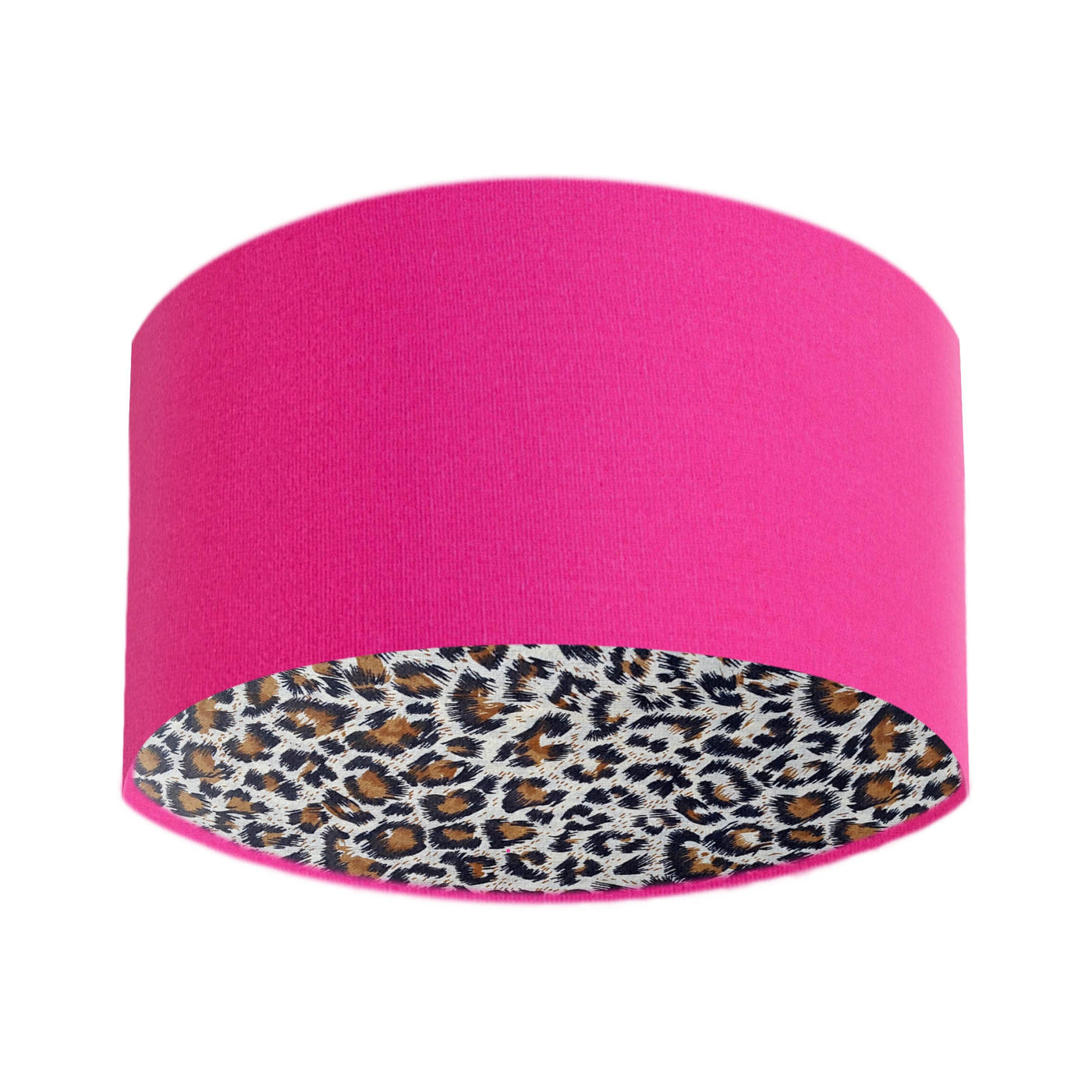 Hot Pink Cotton Light Shade with Leopard Lining