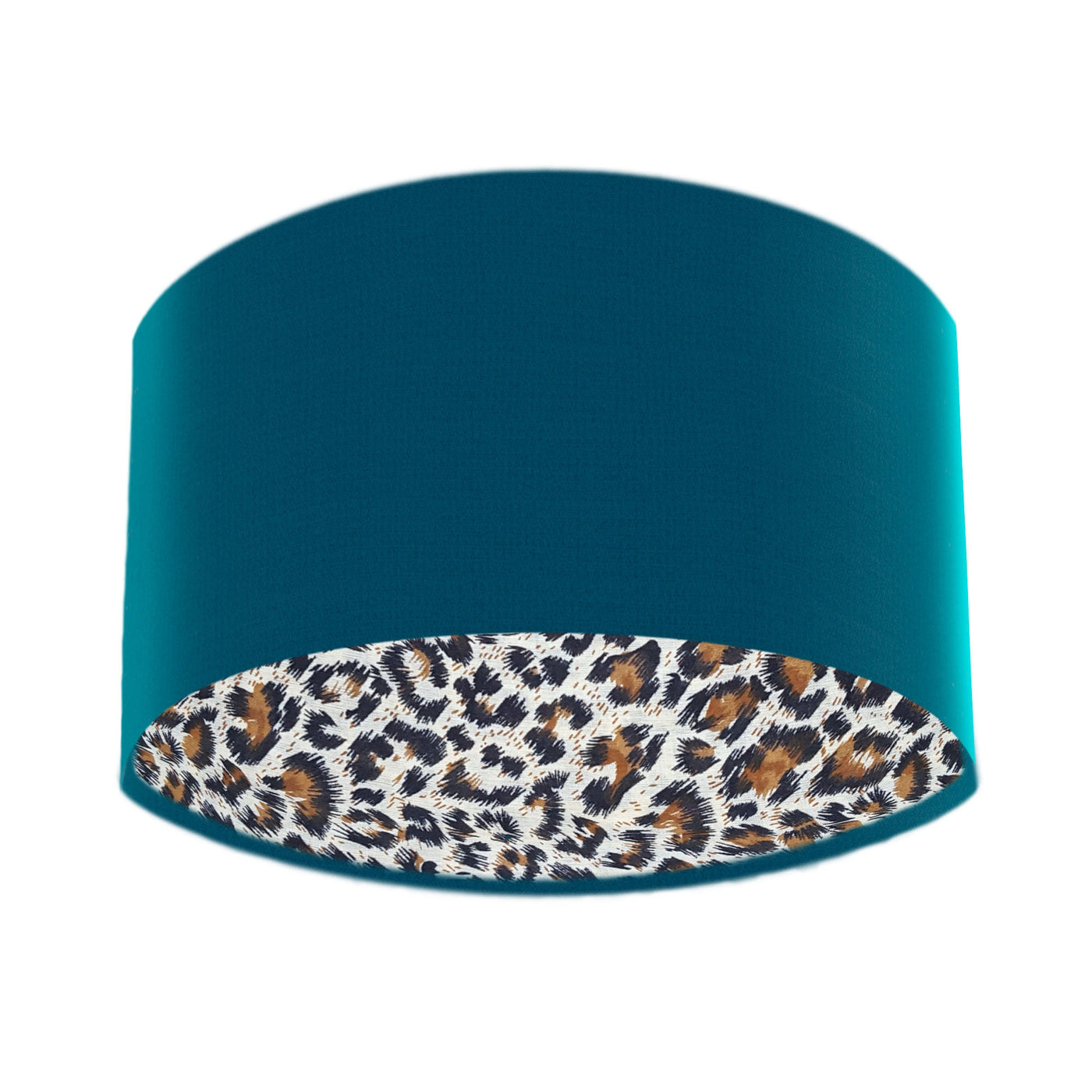 Teal Blue Cotton Light Shade with Leopard Lining