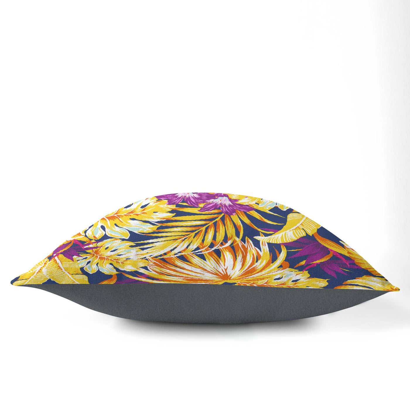 Purple Gold Tropical Cushion